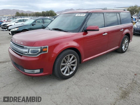 2013 Ford Flex Limited with VIN 2FMHK6D8XDBD32477, listed as a Copart auction lot 48798155 with 101,490 mi miles and Salvage Title. Bid and sale history available at carsss.com. Image 1.