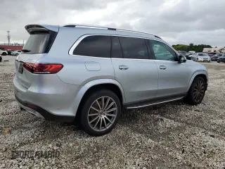 2022 Mercedes-Benz GLS with VIN 4JGFF5KE9NA672991, listed as a Copart auction lot 77032043 with 15,062 mi miles. Bid and sale history available at carsss.com. Image 3.