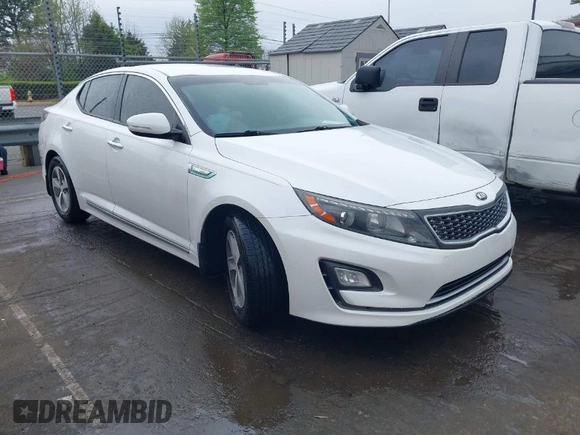 2016 Kia Optima Hybrid with VIN KNAGM4AD9G5092084, listed as a IAAI auction lot 41879089 with 141,927 mi miles. Bid and sale history available at carsss.com. Image 1.
