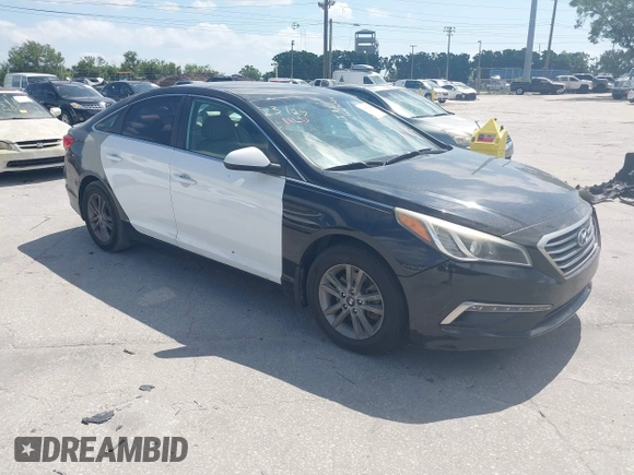 2015 Hyundai Sonata 2.4L SE with VIN 5NPE24AF8FH151075, listed as a IAAI auction lot 41913820 with 208,998 mi miles. Bid and sale history available at carsss.com. Image 1.