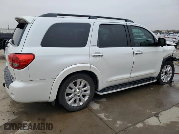 2008 Toyota Sequoia Platinum with VIN 5TDZY67A18S013172, listed as a Copart auction lot 44374215 with 260,701 mi miles and Salvage Title. Bid and sale history available at carsss.com. Image 3.