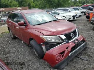 2015 Nissan Pathfinder S with VIN 5N1AR2MM1FC671098, listed as a Copart auction lot 64360135 with 140,060 mi miles and Salvage title. Bid and sale history available at DreamBid. Image 4.