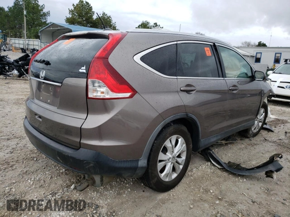 2013 Honda CR-V EX-L with VIN 5J6RM3H77DL036698, listed as a Copart auction lot 65883624 with Not Provided miles and Salvage Title. Bid and sale history available at DreamBid. Image 3.