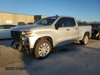2020 Chevrolet Silverado 1500 Custom with VIN 1GCRWBEK8LZ171039, listed as a Copart auction lot 86540254 with 83,326 mi miles and Salvage Title. Bid and sale history available at carsss.com. Image 1.