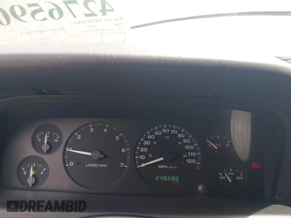 2004 Jeep Grand Cherokee Laredo with VIN 1J4GW48S44C352538, listed as a IAAI auction lot 42765905 with 249,220 mi miles and . Bid and sale history available at DreamBid. Image 7.