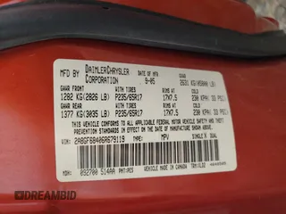 2006 Chrysler Pacifica Touring z VIN 2A8GF68406R679119, wystawiony jako Copart lot #58068655 z przebiegiem 163 655 mil mil oraz Szkoda całkowita • Salvage title. Historia ofert i sprzedaży dostępna na DreamBid. Obrazek 13.