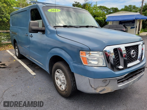 2013 Nissan NV SV with VIN 1N6BF0KX7DN100796, listed as a IAAI auction lot 42730169 with 160,813 mi miles and . Bid and sale history available at DreamBid. Image 2.