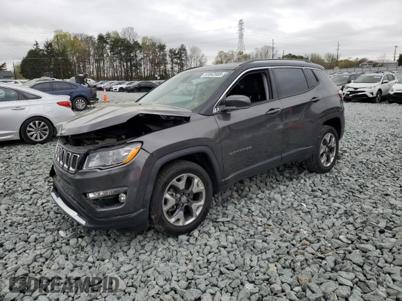 2018 Jeep Compass Limited with VIN 3C4NJDCB7JT266255, listed as a Copart auction lot 51642485 with 0 mi miles and Salvage Title. Bid and sale history available at carsss.com. Image 1.
