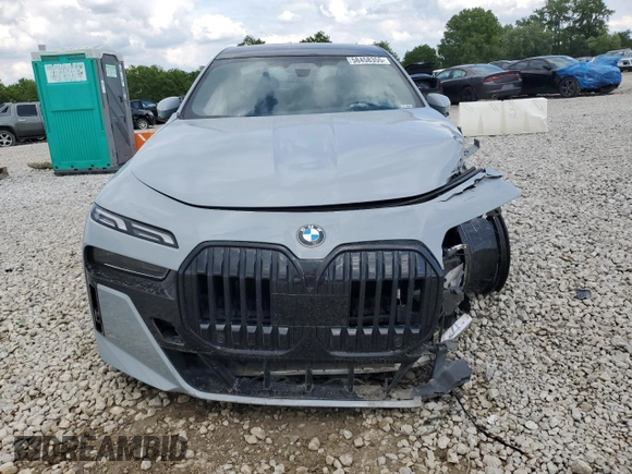 2023 BMW 7 Series 740i with VIN WBA23EH0XPCM01840, listed as a Copart auction lot 58458355 with Not provided miles and Salvage title. Bid and sale history available at DreamBid. Image 5.