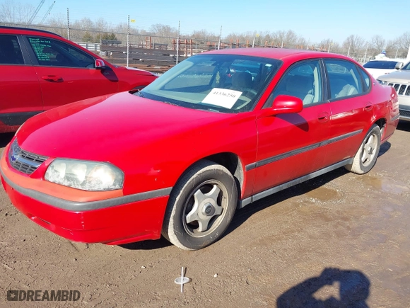 2004 Chevrolet Impala with VIN 2G1WF52E649122834, listed as a IAAI auction lot 41336250 with 263,772 mi miles. Bid and sale history available at carsss.com. Image 2.