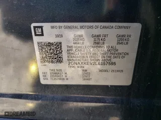 2020 Chevrolet Equinox LT with VIN 2GNAXKEV2L6157595, listed as a Copart auction lot 45956335 with 156,745 mi miles and Salvage Title. Bid and sale history available at carsss.com. Image 13.