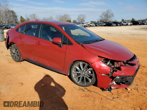 2021 Toyota Corolla XSE with VIN 5YFT4MCE8MP095984, listed as a Copart auction lot 42487805 with 30,548 mi miles and Salvage Title. Bid and sale history available at carsss.com. Image 4.