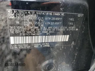 2017 Toyota RAV4 LE with VIN 2T3BFREV1HW616877, listed as a Copart auction lot 46058075 with 66,956 mi miles and Salvage title. Bid and sale history available at DreamBid. Image 13.