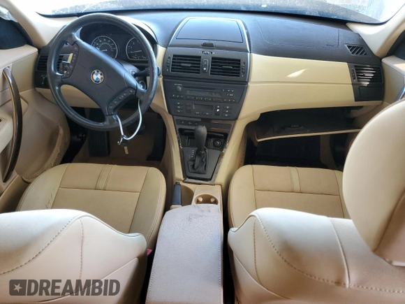 2005 BMW X3 3.0i with VIN WBXPA93435WD14234, listed as a Copart auction lot 46112025 with 114,353 mi miles and Salvage title. Bid and sale history available at DreamBid. Image 8.