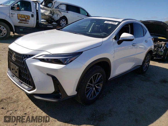 2022 Lexus NX with VIN JTJAKCEZ1N5002192, listed as a Copart auction lot 46571283 with 4,933 mi miles. Bid and sale history available at carsss.com. Image 1.