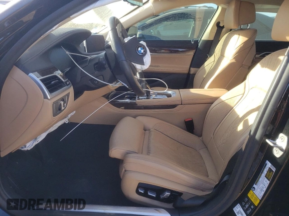 2020 BMW 7 Series 740i xDrive with VIN WBA7T4C02LCD07519, listed as a Copart auction lot 74927454 with Not provided miles and Salvage title. Bid and sale history available at DreamBid. Image 7.