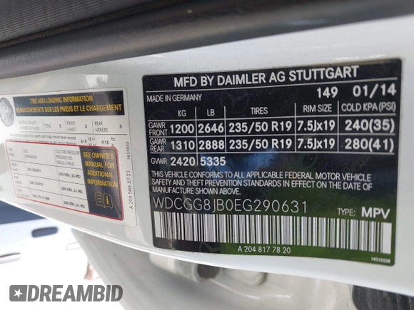 2014 Mercedes-Benz GLK 350 с VIN WDCGG8JB0EG290631, выставлен на аукционе IAAI как лот 42172482 с пробегом 88 985 миль миль и . История ставок и продаж доступна на DreamBid. Изображение 9.