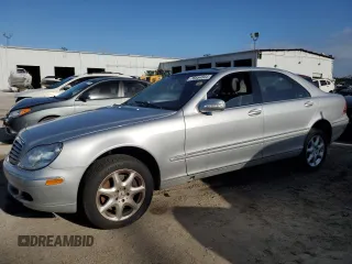 2003 Mercedes-Benz S-Class 4.3L with VIN WDBNG83J03A383925, listed as a Copart auction lot 78554844 with 0 mi miles and Salvage Title. Bid and sale history available at carsss.com. Image 1.