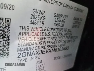 2021 Chevrolet Equinox LT with VIN 2GNAXJEVXM6103683, listed as a IAAI auction lot 42789993 with 23,189 mi miles and . Bid and sale history available at DreamBid. Image 24.