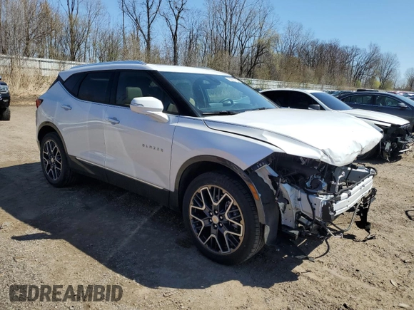 2024 Chevrolet Blazer Premier with VIN 3GNKBLRS8RS227989, listed as a Copart auction lot 53607155 with 10,596 mi miles and Clean title. Bid and sale history available at DreamBid. Image 4.