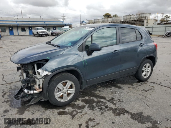 2021 Chevrolet Trax LS with VIN KL7CJNSM5MB377101, listed as a Copart auction lot 47637515 with 48,770 mi miles and Salvage Title. Bid and sale history available at carsss.com. Image 1.