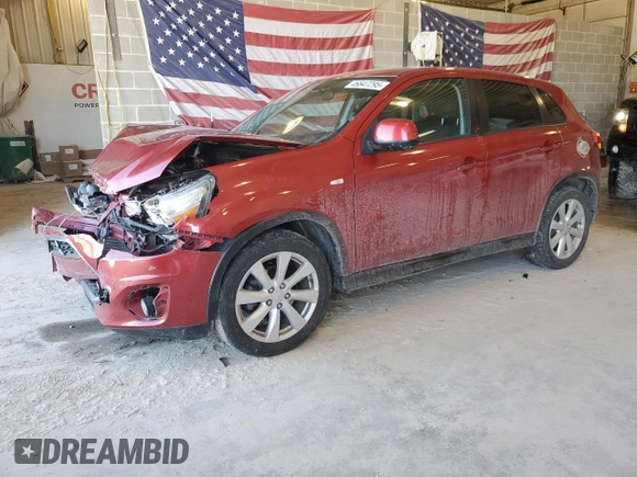2014 Mitsubishi Outlander Sport ES with VIN 4A4AR3AU5EE026593, listed as a Copart auction lot 46647295 with 155,782 mi miles and Salvage Title. Bid and sale history available at carsss.com. Image 1.