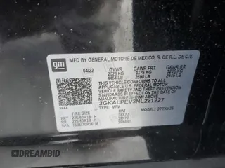 2022 GMC Terrain SLT with VIN 3GKALPEV3NL221227, listed as a Copart auction lot 45085355 with 35,341 mi miles and Non Repairable. Bid and sale history available at carsss.com. Image 13.