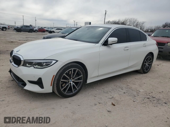 2022 BMW 3 Series 330i xDrive with VIN 3MW5R7J00N8C64705, listed as a Copart auction lot 48624285 with 12,143 mi miles and Salvage Title. Bid and sale history available at carsss.com. Image 1.