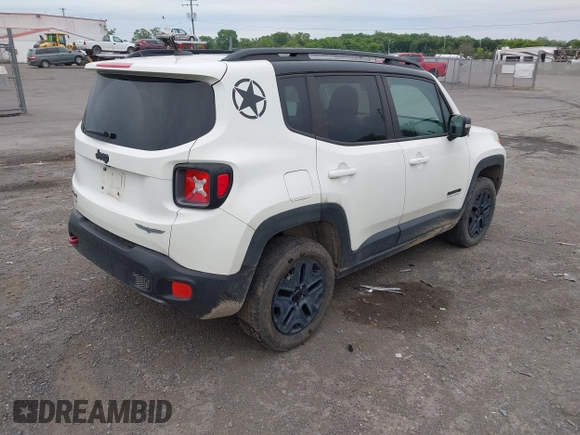 2017 Jeep Renegade Trailhawk with VIN ZACCJBCB5HPE81453, listed as a IAAI auction lot 42324446 with 99,710 mi miles and . Bid and sale history available at DreamBid. Image 4.