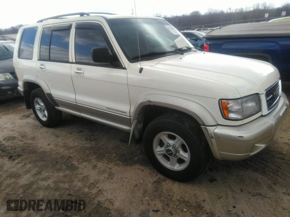1999 Isuzu Trooper S z VIN JACDJ58XXX7904757, wystawiony jako IAAI lot #41730227 z przebiegiem 233 823 mil mil oraz . Historia ofert i sprzedaży dostępna na DreamBid. Obrazek 1.