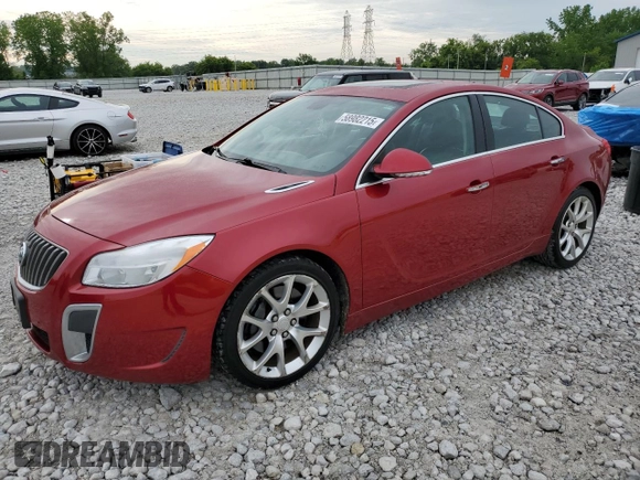 2013 Buick Regal GS z VIN 2G4GV5GV0D9198892, wystawiony jako Copart lot #58982215 z przebiegiem 151 980 mil mil oraz Szkoda całkowita • Salvage title. Historia ofert i sprzedaży dostępna na DreamBid. Obrazek 1.
