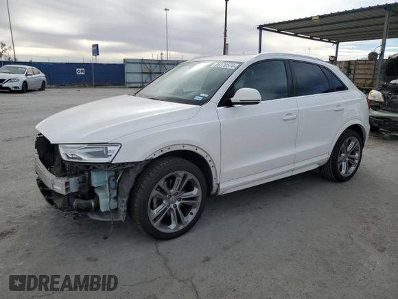 2017 Audi Q3 Premium Plus with VIN WA1HCCFS3HR009720, listed as a Copart auction lot 86170574 with 92,463 mi miles and Salvage title. Bid and sale history available at DreamBid. Image 1.
