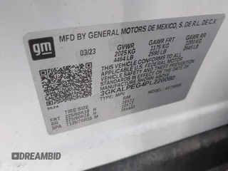 2023 GMC Terrain SLT with VIN 3GKALPEG4PL220060, listed as a IAAI auction lot 41586206 with 20,795 mi miles and . Bid and sale history available at DreamBid. Image 9.