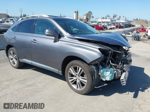 2015 Lexus RX 350 with VIN 2T2ZK1BA1FC196781, listed as a IAAI auction lot 42001697 with 149,650 mi miles and . Bid and sale history available at DreamBid. Image 1.