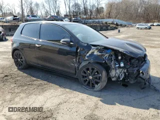 2012 Volkswagen Golf TDI w/Tech Pkg with VIN WVWMM7AJ1CW346839, listed as a Copart auction lot 48751445 with Not provided miles and Salvage title. Bid and sale history available at DreamBid. Image 4.