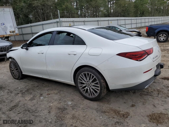 2020 Mercedes-Benz CLA with VIN WDD5J4GB6LN077650, listed as a Copart auction lot 42872015 with 53,717 mi miles and Non Repairable. Bid and sale history available at carsss.com. Image 2.