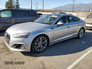 2021 Audi A5 Sportback Premium with VIN WAUABCF53MA039987, listed as a Copart auction lot 81340334 with 54,833 mi miles and Salvage Title. Bid and sale history available at carsss.com. Image 1.