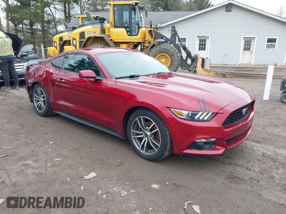 2015 Ford Mustang EcoBoost with VIN 1FA6P8TH6F5357867, listed as a IAAI auction lot 42011136 with 58,099 mi miles and . Bid and sale history available at carsss.com. Image 1.