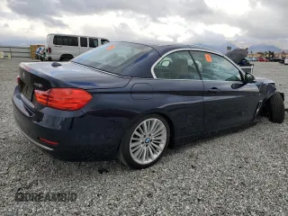 2015 BMW 4 Series 428i with VIN WBA3V7C51F5A24110, listed as a Copart auction lot 44643575 with 77,423 mi miles and Salvage Title. Bid and sale history available at carsss.com. Image 3.