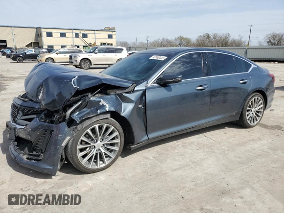 2020 Cadillac CT5 Premium Luxury with VIN 1G6DN5RK4L0118905, listed as a Copart auction lot 48889445 with 72,376 mi miles and Salvage Title. Bid and sale history available at carsss.com. Image 1.