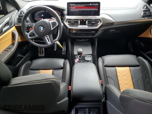 2023 BMW X4 M with VIN 5YM23EC03P9S24918, listed as a Copart auction lot 45127705 with 9,817 mi miles and Salvage Title. Bid and sale history available at carsss.com. Image 8.
