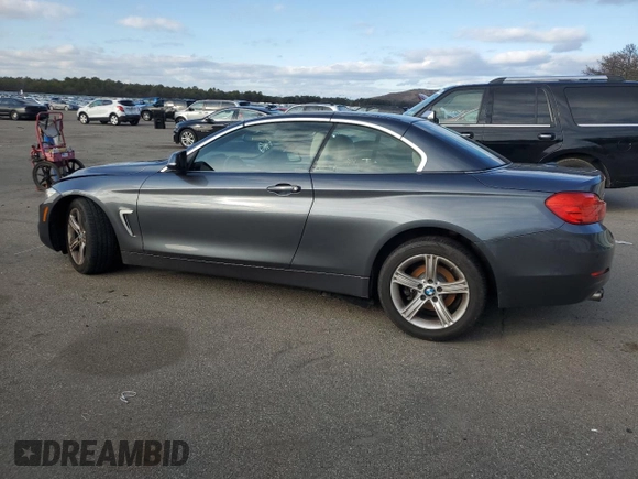 2015 BMW 4 Series 428i xDrive with VIN WBA3T1C58FP820907, listed as a Copart auction lot 87227004 with 81,047 mi miles and Salvage Title. Bid and sale history available at carsss.com. Image 2.
