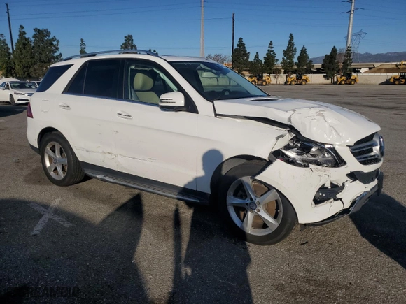 2017 Mercedes-Benz GLE with VIN 4JGDA5HB9HA816658, listed as a Copart auction lot 49456985 with 52,530 mi miles and Salvage Title. Bid and sale history available at carsss.com. Image 4.