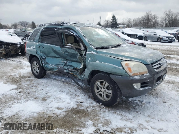 2005 Kia Sportage LX with VIN KNDJF723X57125430, listed as a Copart auction lot 86552714 with Not Provided miles and Salvage Title. Bid and sale history available at carsss.com. Image 4.