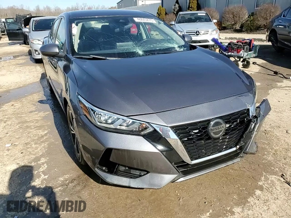 2021 Nissan Sentra SV with VIN 3N1AB8CV1MY255548, listed as a Copart auction lot 46843875 with 87,708 mi miles and Non Repairable. Bid and sale history available at carsss.com. Image 14.