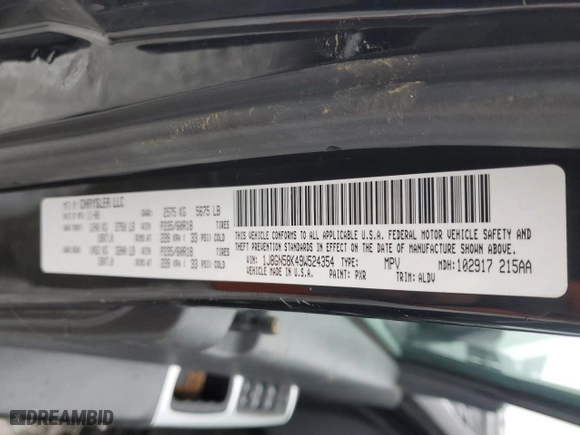 2009 Jeep Liberty Limited with VIN 1J8GN58K49W524354, listed as a Copart auction lot 45030495 with 168,820 mi miles and Clean Title. Bid and sale history available at carsss.com. Image 14.