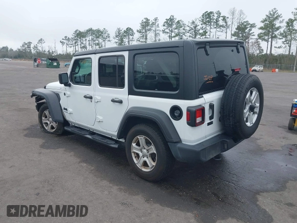 2022 Jeep Wrangler Unlimited Sport with VIN 1C4HJXDN2NW251041, listed as a IAAI auction lot 41558677 with 61,120 mi miles and . Bid and sale history available at DreamBid. Image 3.