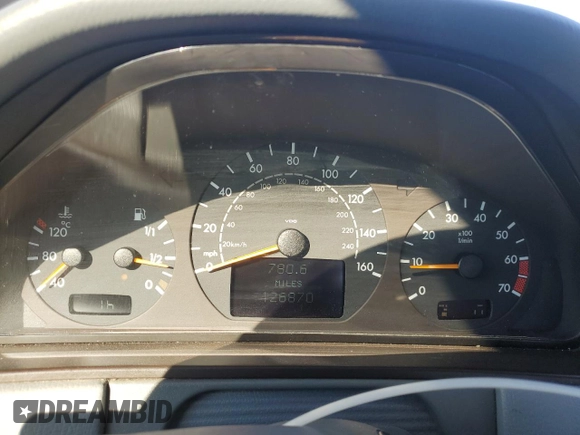 2002 Mercedes-Benz E-Class with VIN WDBJF82JX2X071254, listed as a Copart auction lot 50179635 with 126,870 mi miles and Salvage Title. Bid and sale history available at carsss.com. Image 9.