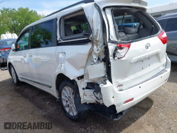 2015 Toyota Sienna Limited with VIN 5TDDK3DC9FS119513, listed as a IAAI auction lot 42290386 with 210,948 mi miles and . Bid and sale history available at DreamBid. Image 6.