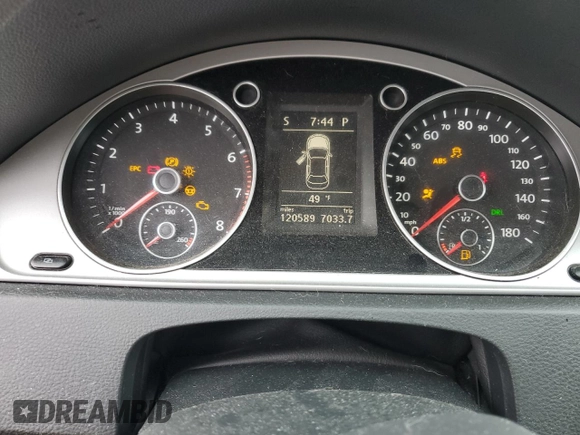 2012 Volkswagen CC R-Line with VIN WVWMP7ANXCE552032, listed as a Copart auction lot 53165885 with 120,589 mi miles and Salvage title. Bid and sale history available at DreamBid. Image 9.